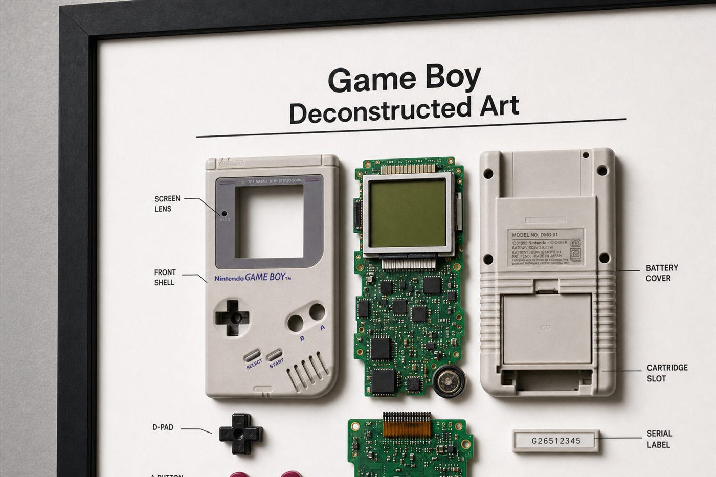 Game Boy Teardown Çerçeve — Yakın