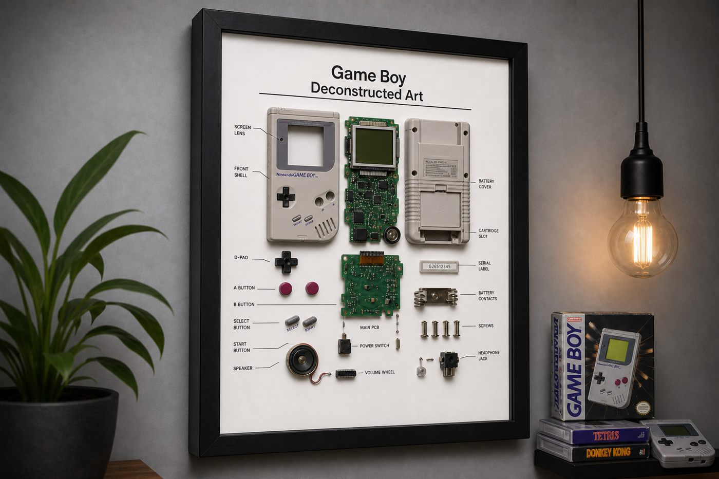 Game Boy Teardown Çerçeve — Sol Yan
