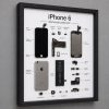 iPhone 6 Teardown Çerçeve Tablo — Sol Yan iPhone 6 Teardown Çerçeve Tablo