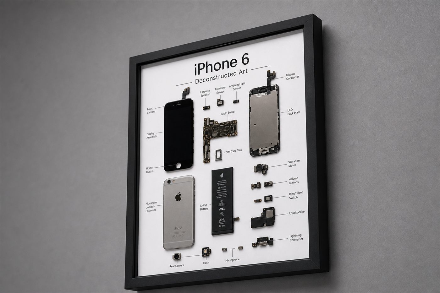 iPhone 6 Teardown Çerçeve Tablo — Sağ Alçak iPhone 6 Teardown Çerçeve Tablo