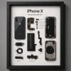iPhone X Teardown Çerçeve parçalarından el yapımı duvar tablosu