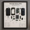 Nostalji Galaxy Mini Teardown — Ana Nostalji Galaxy Mini parçalarından el yapımı duvar tablosu