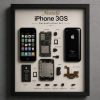 Nostalji iPhone 3GS parçalarından el yapımı duvar tablosu