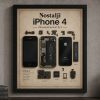 Nostalji iPhone 4 Teardown — Ana Nostalji iPhone 4 parçalarından el yapımı duvar tablosu