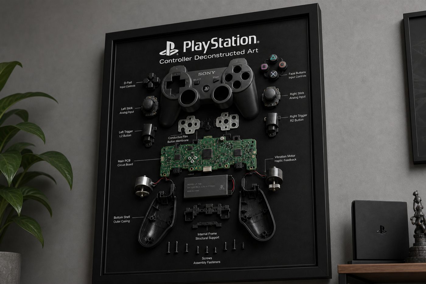 PlayStation Controller Teardown Çerçeve — Sağ Alçak PlayStation Controller Teardown Çerçeve — Sağ Alçak