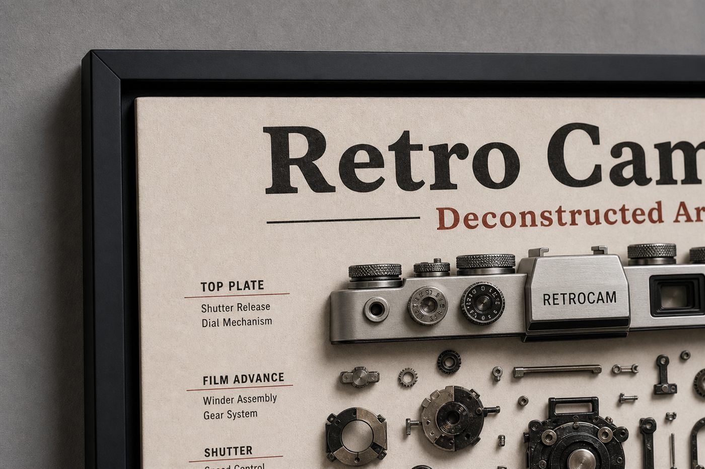 Retro Kamera Parçaları Çerçeve — Yakın Çekim Retro Kamera Parçaları Çerçeve — Yakın