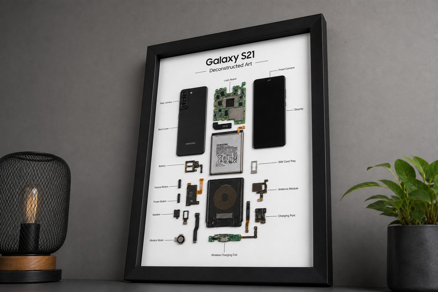 Samsung Galaxy S21 Teardown Çerçeve — Sağ Alçak