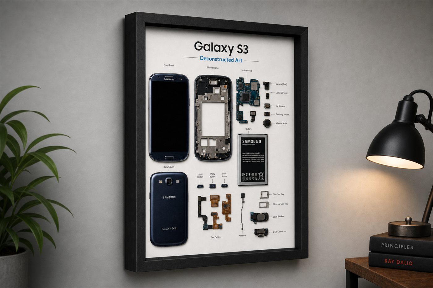 Samsung Galaxy S3 Teardown Çerçeve — Sol Yan