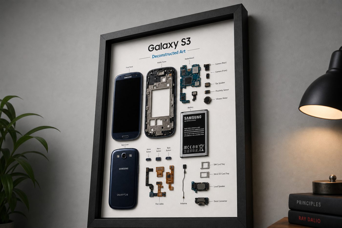 Samsung Galaxy S3 Teardown Çerçeve — Sağ Alçak
